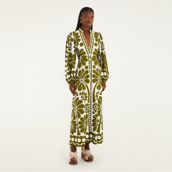 FARM Rio Dresses & Skirts - Farm Rio Green Palermo Maxi Dress